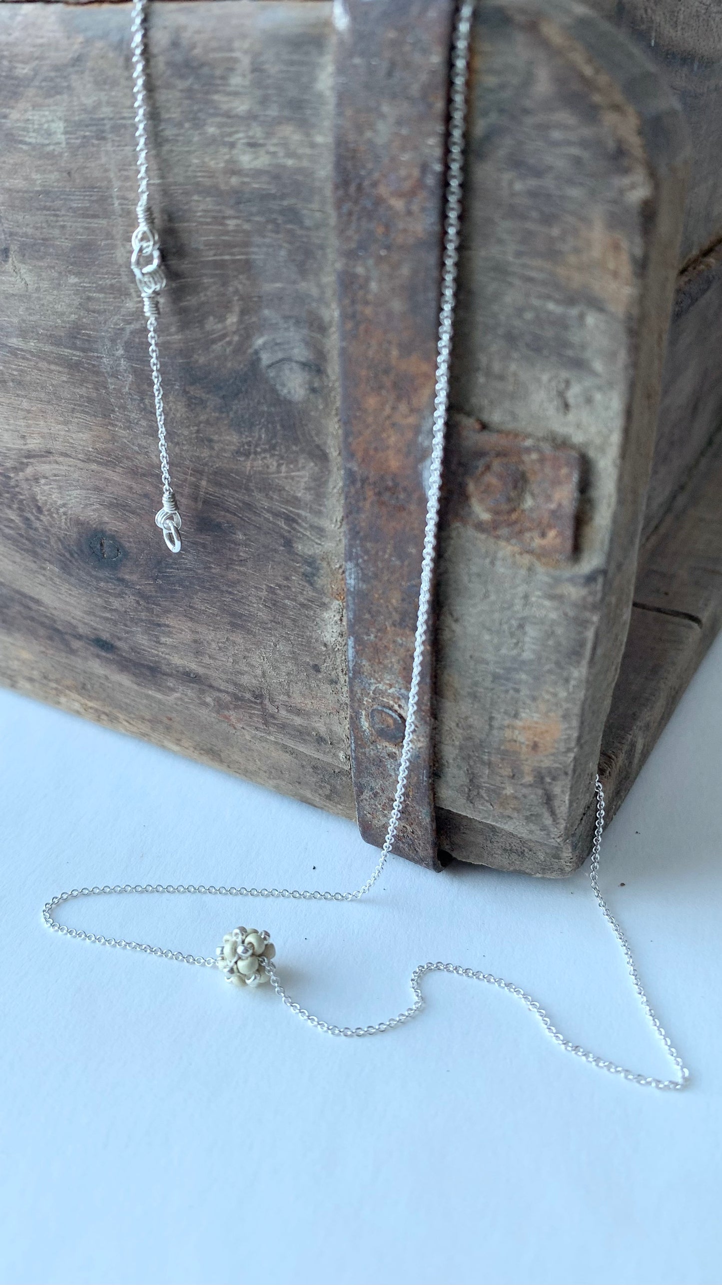 Halsband MINI CLOUD - Matt silver