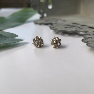 MINI CLOUD Studs - Transparent Silvergrå