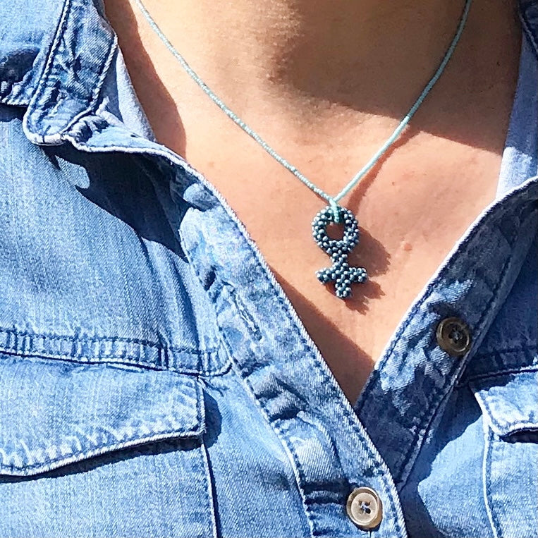 Halsband VENUS blue/light blue - MoLaja Design