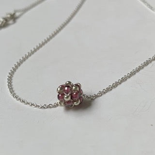 Halsband MINI CLOUD transparent cerise