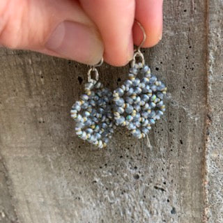 Örhängen LACE oval - matt silver/guld - MoLaja Design