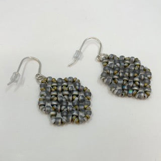 Örhängen LACE oval - matt silver/guld - MoLaja Design