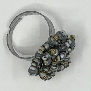 Ring LACE - matt silver/guld - MoLaja Design